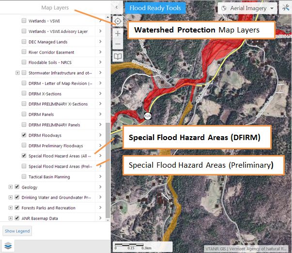 Finding Data Under Watershed Map Layers