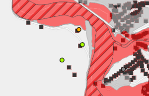 Image of flood hazard map layers from the Vermont FloodReady Atlas