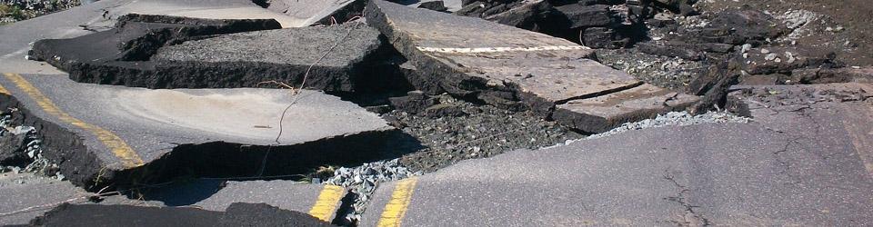 Washed out road